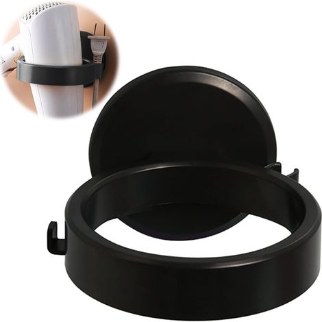 Support Seche Cheveux,Porte Seche Cheveux sans Percage(Noir) Porte Seche Cheveux Mural,Support de Sèche-Cheveux Autocollant sans Percer,pour Salle de Bain Et Toilettes (1/5)