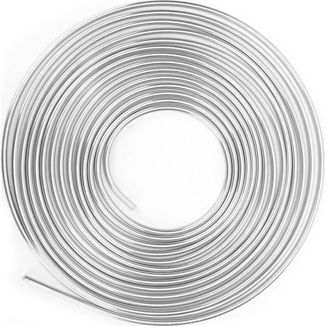 Tuyau de frein, 3/16 po OD Conduite de frein en cuivre nickelé résistant à la corrosion pour système de carburant de freinage hydraulique(B (argent)) (1/5)