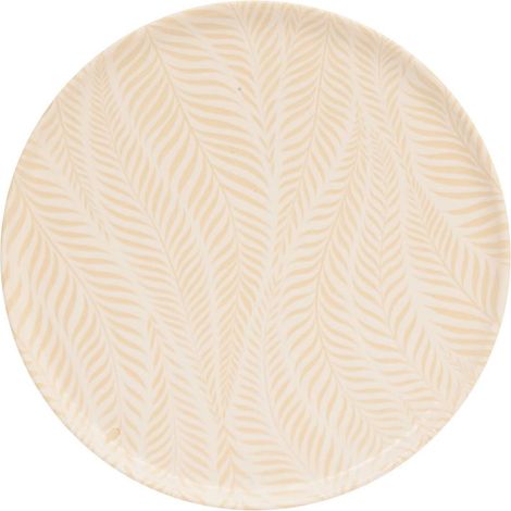 Lot de 6 Assiettes Plates "Gina" 28cm Crème