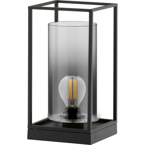 Lampe de table, lampe d'appoint, lampe de chevet, lampe de bureau, noir, H 30 cm (1/5)
