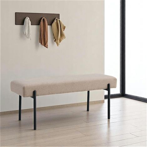 Banc d'entrée gris minéral, style moderne BRUGES (1/4)