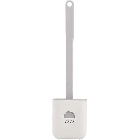 Brosse WC murale en silicone - Grise (1/5)