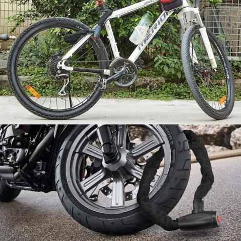 Chaine Antivol, Haute Quanlity 10mm Diamètre Cable Antivol Cadenas De Vélo Chain Lock Est, 60cm (1/4)