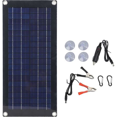Kit de charge de maintien de batterie solaire 20W 18V, panneau solaire Portable, Kit de charge de maintien pour Camping en plein air et randonnée (1/5)
