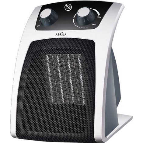 Termoventilatore ceramico 2000w Bianco/nero Ventilatore/calore 2potenze 3funzioni Termost.reg. Antiribaltamento 23x19x17 Cm