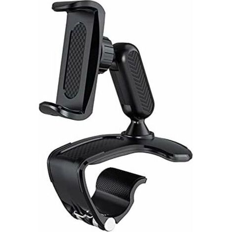 Support Portable Voiture, Tableau de Bord de Voiture Support de téléphone Support de téléphone Portable Voiture 360 derés de Rotation visière rétroviseur Clip Support de Montae (1/5)
