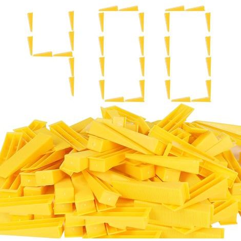 400 Cales Système De Nivellement Carrelage, Réutilisables, Compatible 1mm À 3mm, Pour Mur Et Sol (1/5)