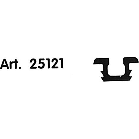 Guida in plastica OMGE per ante scorrevoli art 25121 colore marrone binari (1/2)
