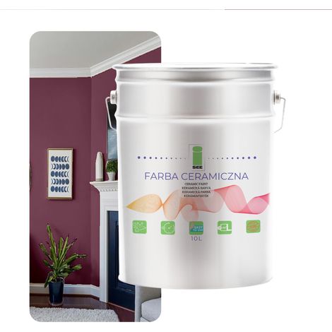 Keramikwandfarbe, abwaschbar, Lila Pastell, 10 l, fleckenbeständig (1/5)