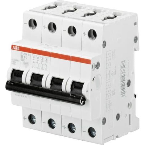 DISJONCTEUR DC (S204MUC) 4P 10KA 440VDC C-63A 2CDS274061R0634 ABB 381427