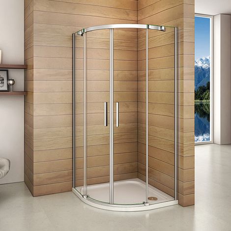 90x90x195cm Runddusche Schiebetür Duschkabine Duschabtrennung Dusche (1/5)