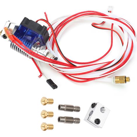V6-Extruder-Kit mit Hotend und Fernbedienung für 3D-Drucker, kompatibel mit 1,75-mm-Filamenten und 0,4-mm-Düsen