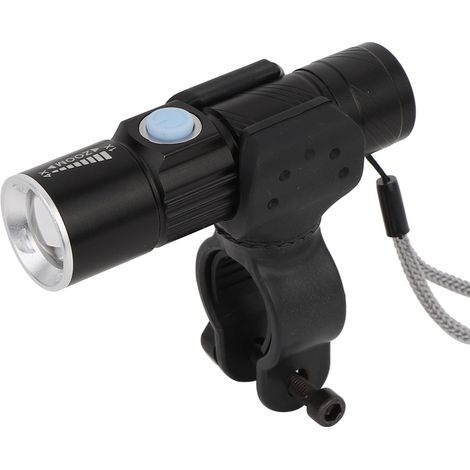 Phare vélo LED étanche rechargeable USB, faisceau large en alliage aluminium, accessoire éclairage pour VTT et usage extérieur (1/5)