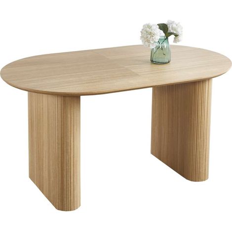 Mesa extensible Md-Oval acabado pietra oak, 75cm(alto ) 150/190/230cm(ancho) 90cm(largo) (1/5)