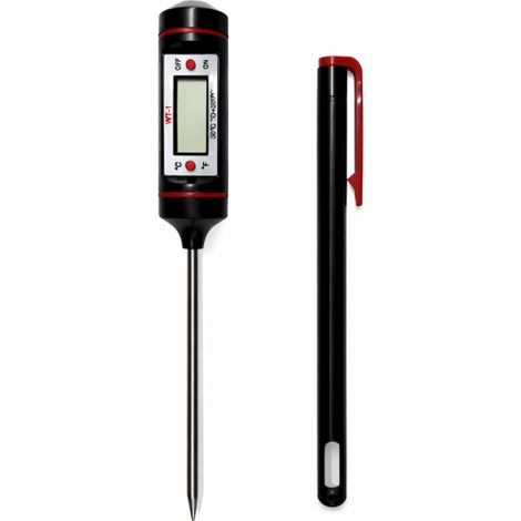 Termómetro Digital de Pinchar BiLAKE -50°C a +300°C  Sonda de Acero Inoxidable para clima e Industria con Funda de Bolsillo (1/5)