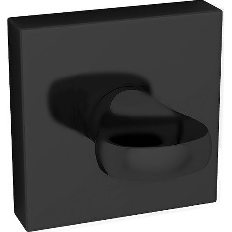Placa de llave cuadrada corta negra ELIKA II WC