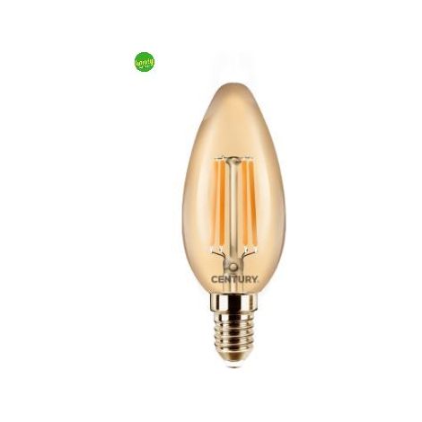 Lampadina led colpo di vento Century incanto epoca Ambra 4 w (30 w) e14 2.200 k° dimmerabilE