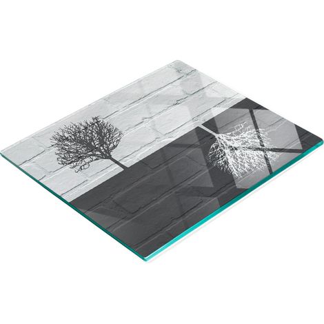 Tabla de cortar de cristal para cocina con gráfico decorativo de árbol para pared, 60x52 cm. (1/5)