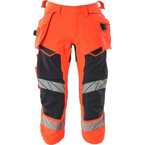 Mascot Dreiviertel-Hose 19049-711-22210 Gr. 64 hi-vis rot/schwarzblau (1/4)