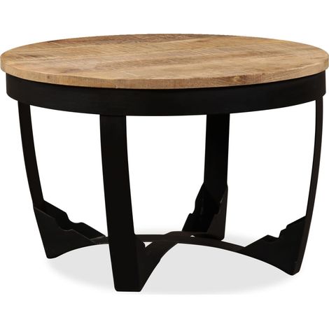 Table Basse Table à café Table d'appoint Bois de manguier brut 60 x 40 cm BV57804 (1/5)