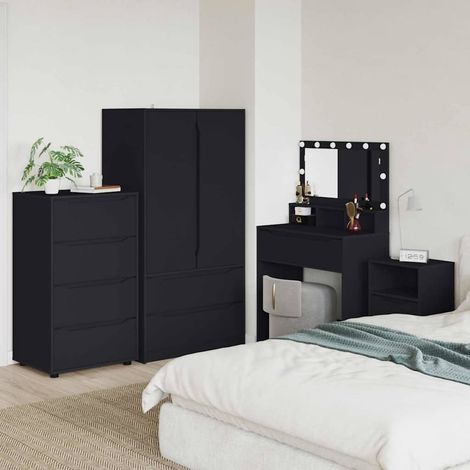 vidaXL  Storage Cabinets  Black 60 x 48 x 105 cm Engineered Wood