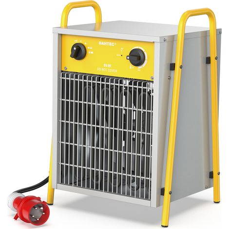 Industrial Electric Heater 9000W - Portable Fan Heater with Thermostat and Overheat Protection for Construction Sites - DAHTEC (1/5)