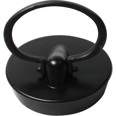 Bouchons universels, Lot de 2, Bouchon de vidange pour Baignoire, Cuisine, Salle de baine, Noire, en Caoutchouc (1/3)
