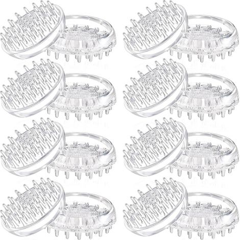 Paquete de 16 protectores de ruedas redondas con púas para patas de muebles, sofás, mesas y sillas.