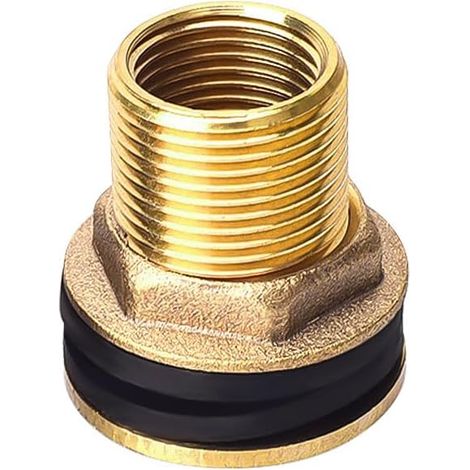 Connecteur de réservoir d'eau en Laiton Solide, 1" BSP mâle x 3/4" BSP Femelle avec Joints en Caoutchouc pour barils d'eau de Pluie, réservoirs d'eau