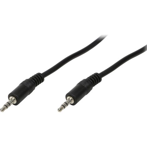 LogiLink CA1049 Klinke Audio Anschlusskabel 1.00 m Schwarz (matt)