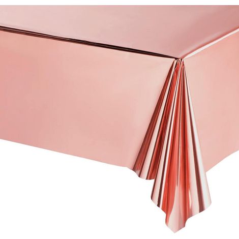 Einweg-Tischdecke Roségold 137x274cm für Partys und Haushalt