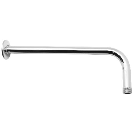 Braccio doccia leggero con rosone in acciaio inox attacchi G 1/2"   braccio 18 mm lunghezza 300 mm (1/4)