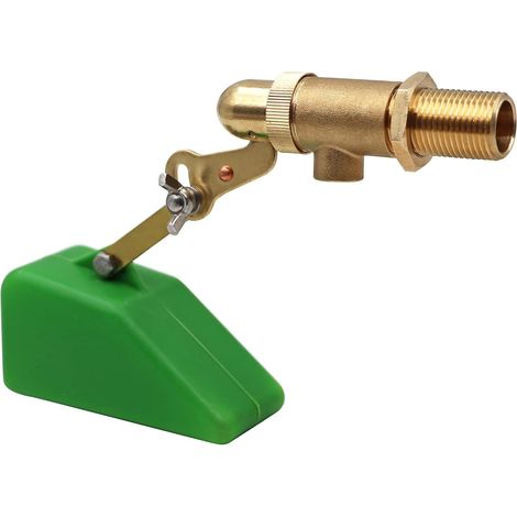 Valve en Laiton de 1,27 Cm Avec Flotteur D'Eau en Plastique Avec Bras RéGlable - Robinet Flotteur à Flotteur Automatique pour RéServoir, Seau, BéTail, BéTail (1/5)