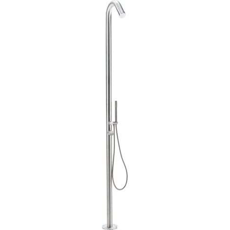 Colonne de Douche d'Extérieur Moderne en Acier Inoxydable Argenté Belizon (1/5)
