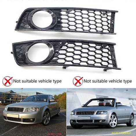 Cache en nid d'abeille pour phare gauche et droit, compatible Audi A4 B6 Berline 2002-2005 (1/4)