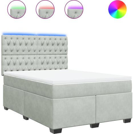 Maison Exclusive - Boxspringbett mit Matratze Hellgrau 160x200 cm