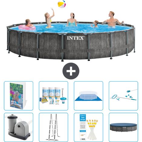 Prism Frame Pool Rund - 549x122 cm - 9-teilig S615