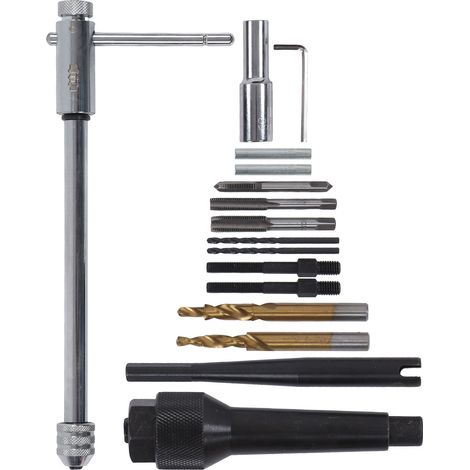 Glühkerzenausbauwerkzeug, Sechskant-Ausdreheradapter, Sternnuss für beschädigte 8-mm- und 10-mm-Glühkerzen, Komplettset (1/5)