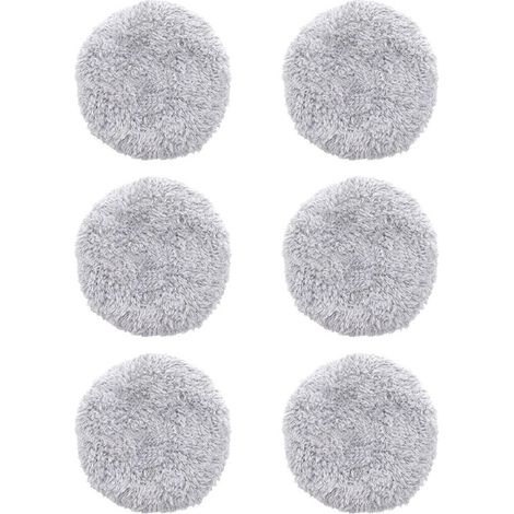 Sollbry 6er-Pack Ersatz-Wischmopptücher für HOBOT 168/188 Fensterreinigungsroboter, Mikrofaser-Wischmopppads, wiederverwendbares Zubehör (12,5 x 12,5 cm) (1/5)