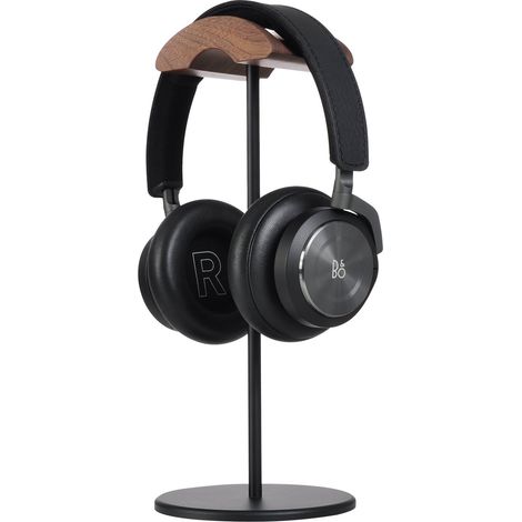 Support pour casque audio, support pour casque audio en noyer et aluminium (EJ4B noir) (1/5)