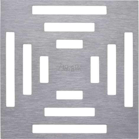airfit Design Edelstahlrost "Zentriert" 2mm gebürstet, aufliegend, für 60202BA