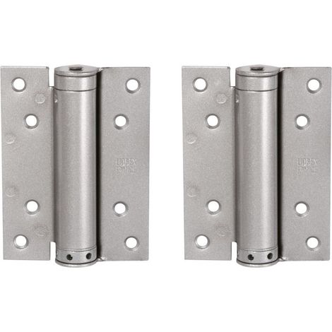 Groom – Charnière pour meuble à ressort simple action – Acier naturel – Vendu par 2 – Charge maximale élevée – Compact pour espaces restreints