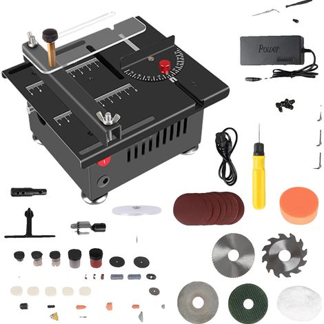 Mini Scie à Table, Découpe Haute Vitesse, Design Compact, 100W (1/2)