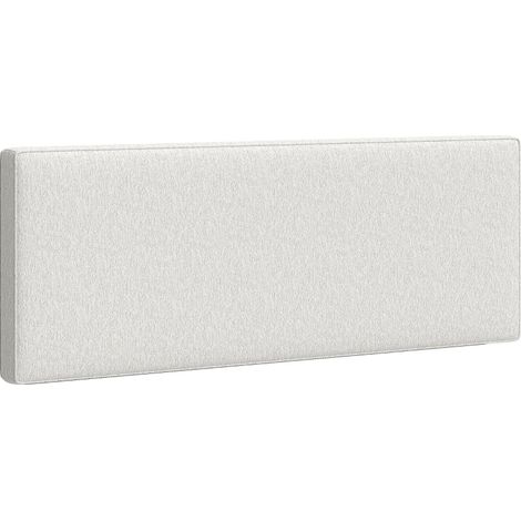 Testiera da letto imbottita da parete 160 x 10 x 60 cm bianco crema (1/4)