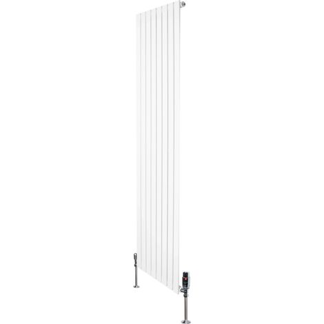 Flat Single Column Radiator & Valves – 1800mm x 560mm – White