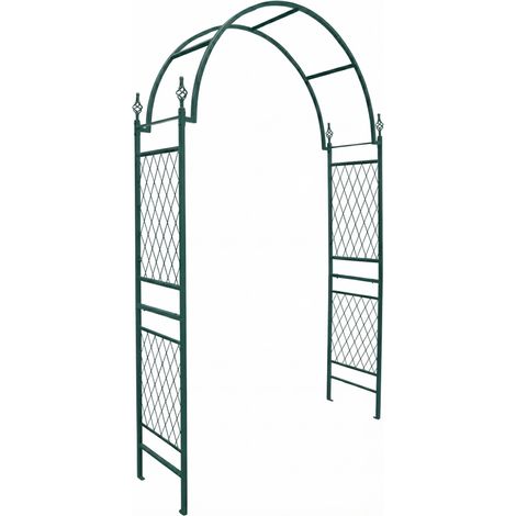TERRE JARDIN - Arco de metal de 234x140 cm para el jardin para plantas trepadoras - Verde