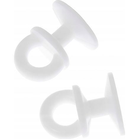 Deslizador giratorio para riel de cortina de aluminio KS MS slider 100 piezas Blanco (1/5)