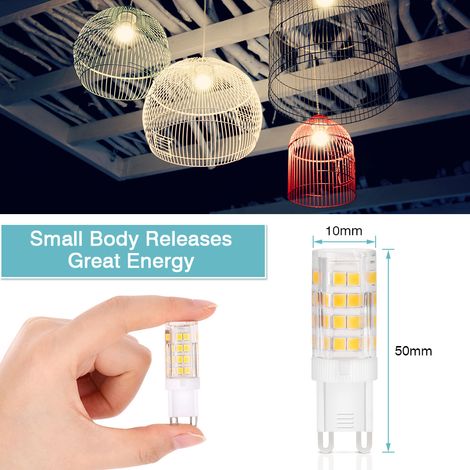 Ampoule FBA blanc chaud non dimmable sans scintillement 5W G9 en céramique haute luminosité en forme d'épi de maïs AC110-130V (1/5)