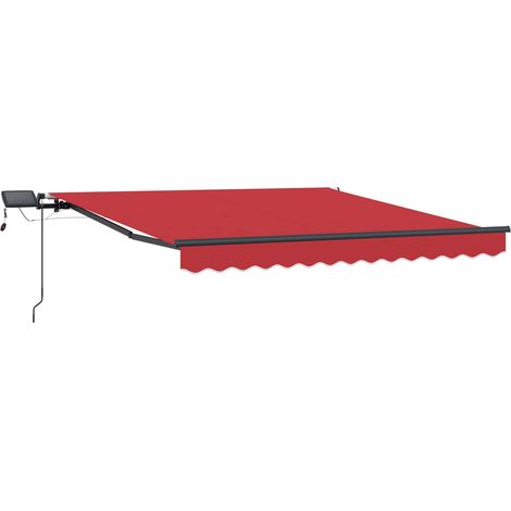 Maison Exclusive - Tenda Retrattile Rosso 300 x 250 cm Tessuto