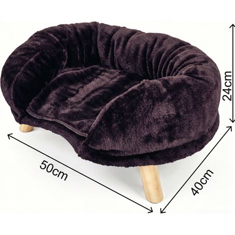 Divano per gatti in poliestere marrone 50 x 40 x 24 cm OKMYHOME (1/5)